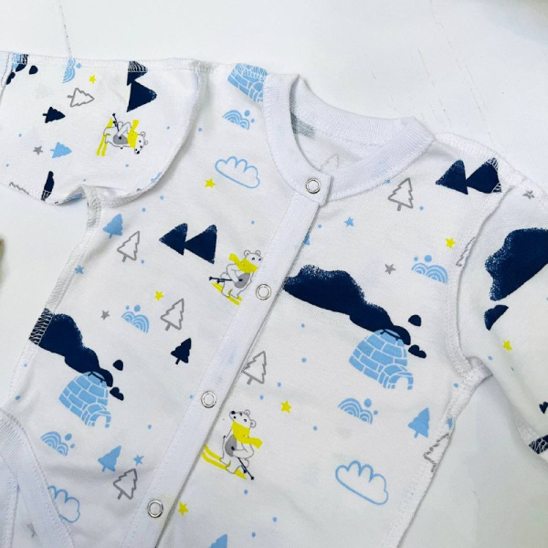 Полукомбинезон - боди для новорожденного из натурального хлопка Bebika (20/18-0)